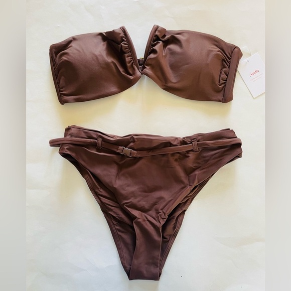 Andie The Riviera High Waisted Bottom NWT in Espresso M - Picture 1 of 6